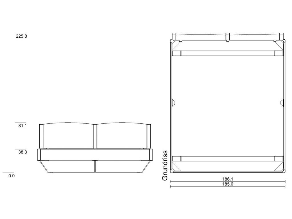 180 x 210 cm