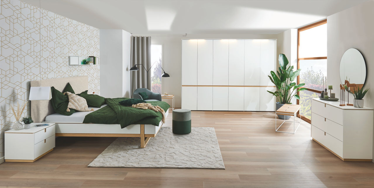 hülsta. Amana | Kleiderschrank, 4 Falttüren, 2 Schiebetüren | B: 352 cm Kopie
