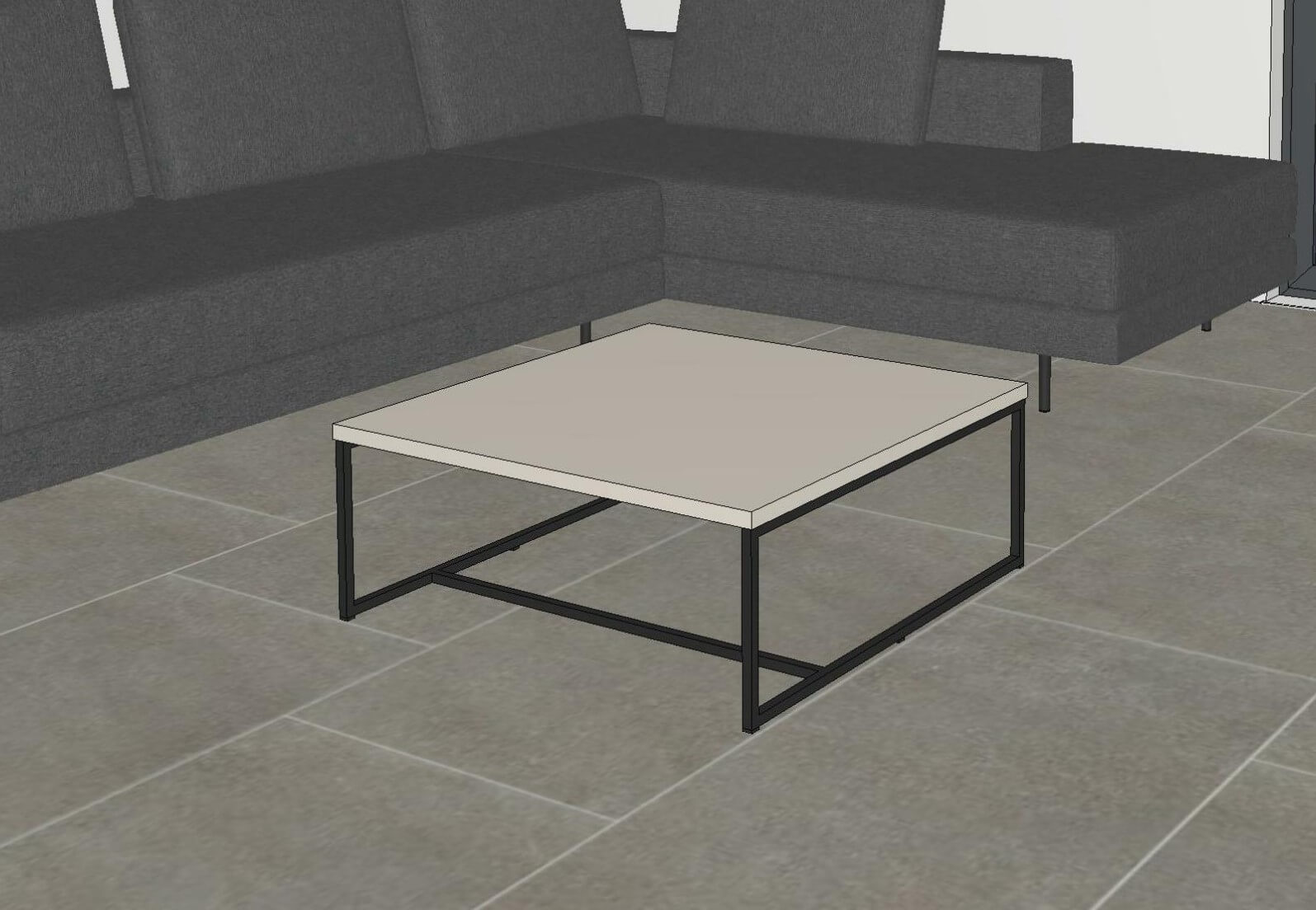 nobilia - Couchtisch Dublin | Tischplatte 25 mm stark | 2 Größen konfigurierbar