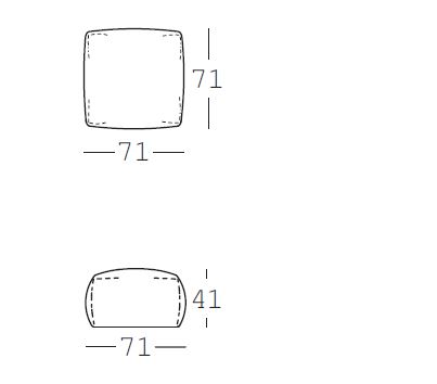 freistil 136 | Pouf | 71 x 71 cm