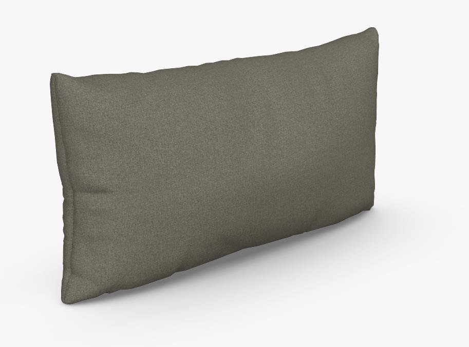 freistil Rolf Benz 198 - Rückenkissen | 80 x 40 cm Rechteckiges graues Zierkissen mit weicher Textur, ideal zur Dekoration von Sofas oder Betten