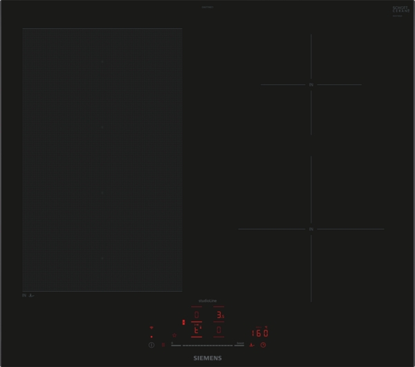 Siemens studioLine - Induktionskochfeld iQ700 (60 cm) | aufliegender Rahmen | EX677HEC1E