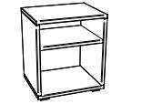 HA.5836.1 Hasena - Turo Nachttisch | B: 50 cm | Wildbuche oder Wildeiche