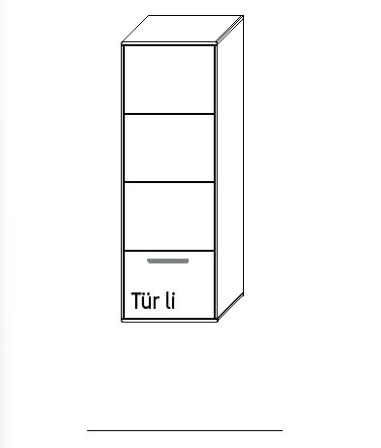 Illustration eines Hängeschrankes vor weißem Hintergrund