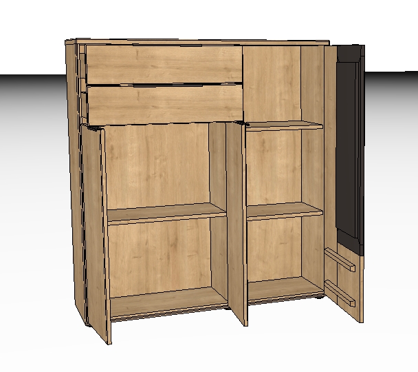 Wöstmann. WM 1910 | Highboard | B: 123,9 cm  | Type 4253/4254