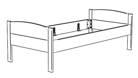 Illustration eines Bettes vor weißem Hintergrund