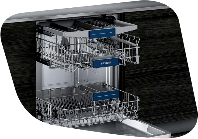 geöffnete Spülmaschine