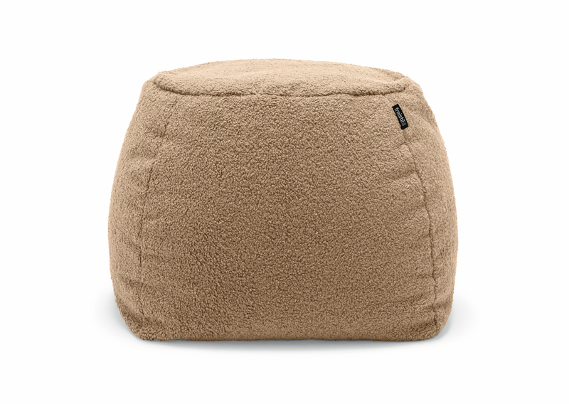 freistil Rolf Benz. 173 - Pouf rund | Teddy Edition | 6533 braunbeige Beiger Hocker aus weichem Wollstoff, gemütlich und modern im Design