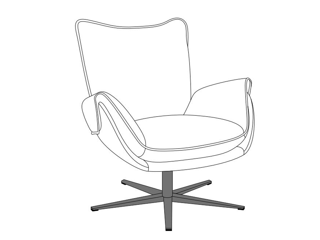 S - Kreuzfuss schwarz matt