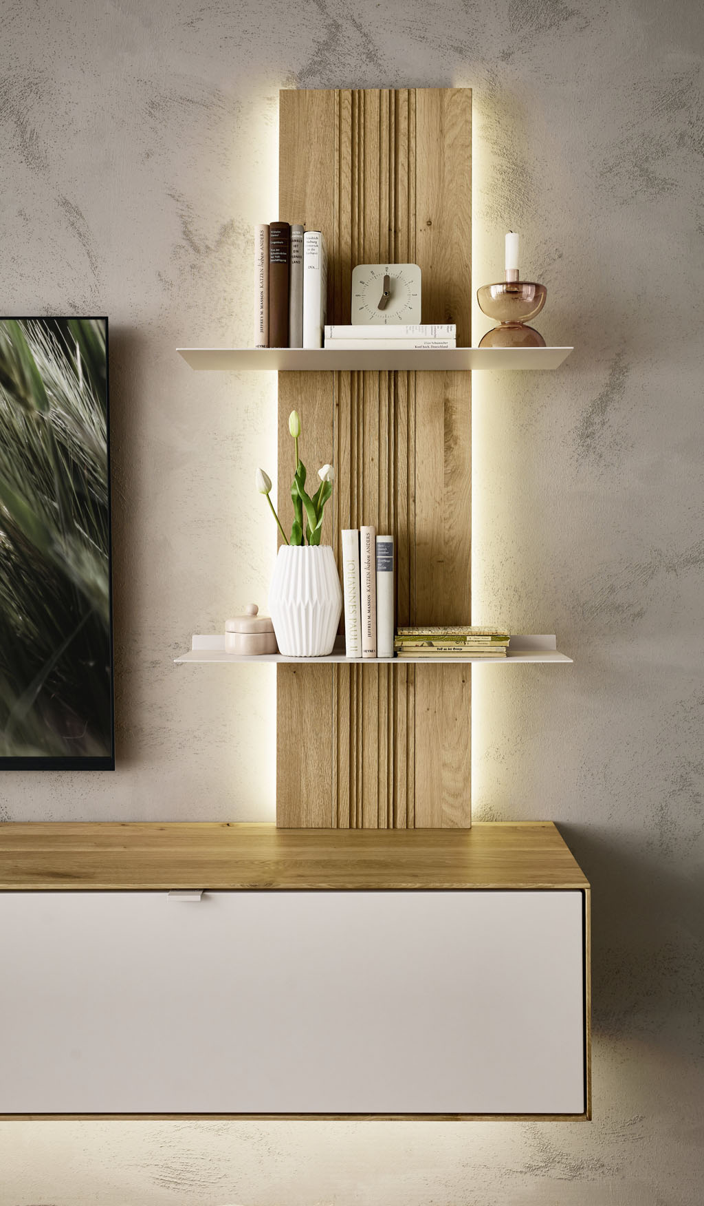 Wöstmann WM 2610 - Paneelregal | Type 8430 | B: 65,0 cm | Wildeiche massiv, Metallboden