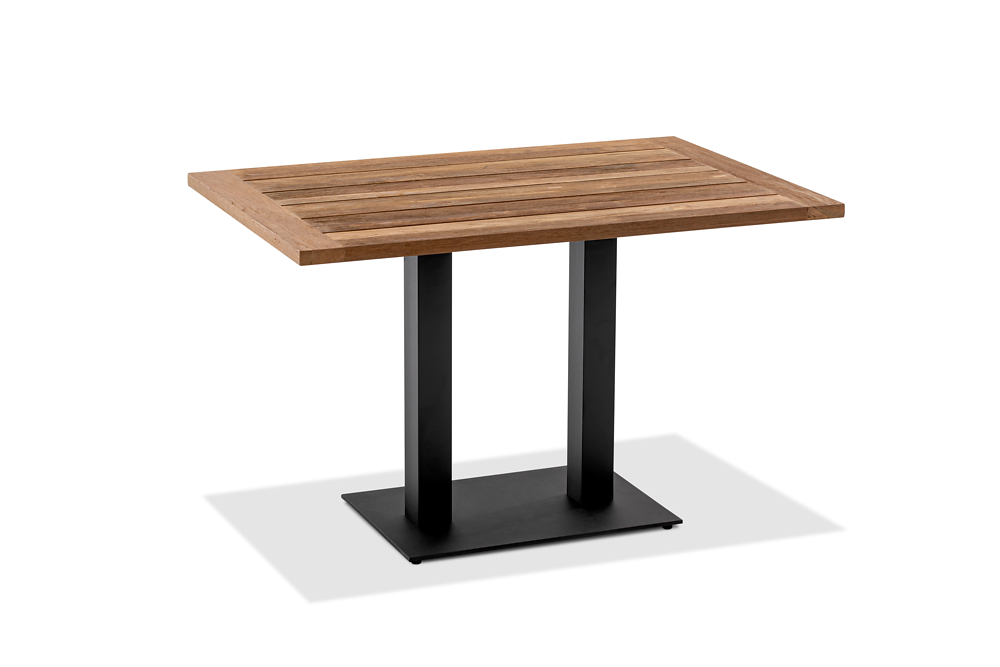 Niehoff Garden. Bistro | G500 | Tisch, rechteckig | 120 x 81 cm | Stahl anthrazit/Teak recycelt Niehoff Garden. Bistro | G500 | Tisch, rechteckig | 120 x 81 cm | Stahl anthrazit/Teak recycelt
