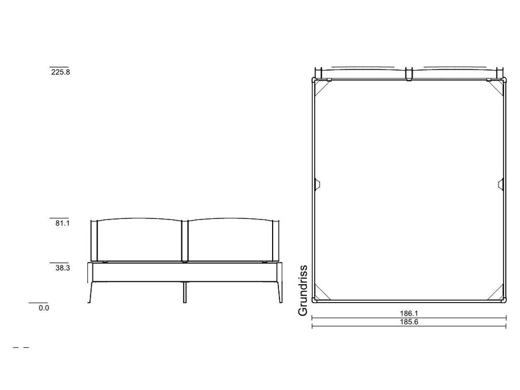 180 x 210 cm