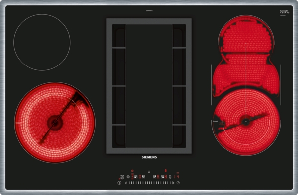 Siemens powerLine ET845FM11E iQ500 Kochfeld mit integriertem Dunstabzug (Strahlung) 80 cm Mit Rahmen aufliegend