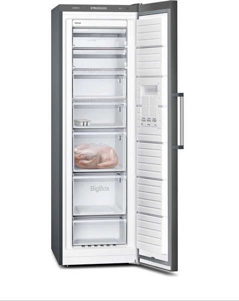 Siemens GS36NVXEV  iQ300 Freistehender Gefrierschrank 186 x 60 cm BlackSteel 