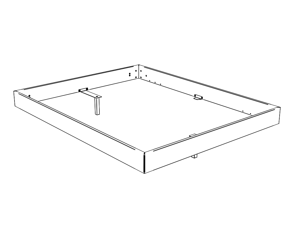 Zeichnung von Bettgestell-Korpus