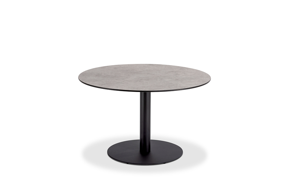 Niehoff Garden. Bistro | G520 | Tisch, rund | Ø 125 cm | Stahl anthrazit /HPL Zement