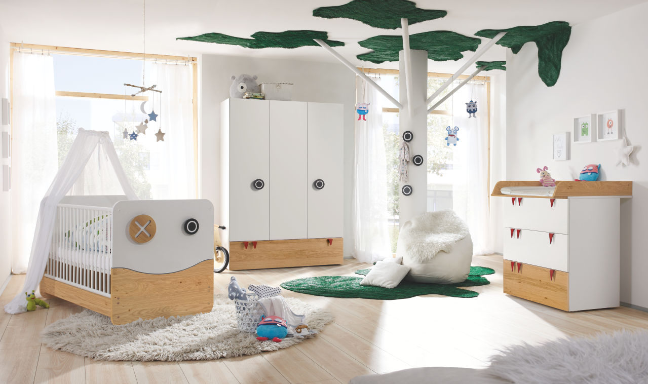 now! by hülsta. minimo | Baby- Kinderzimmer | Vorzugskombination in Natureiche (Furnier) 