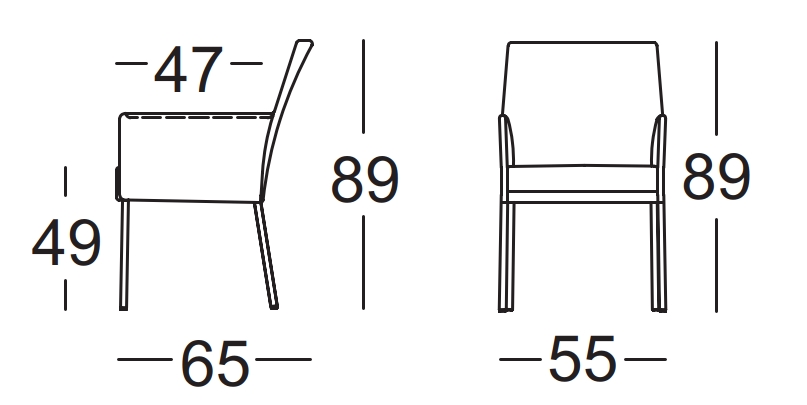 Rolf Benz. 651 | Stuhl mit Armteil
