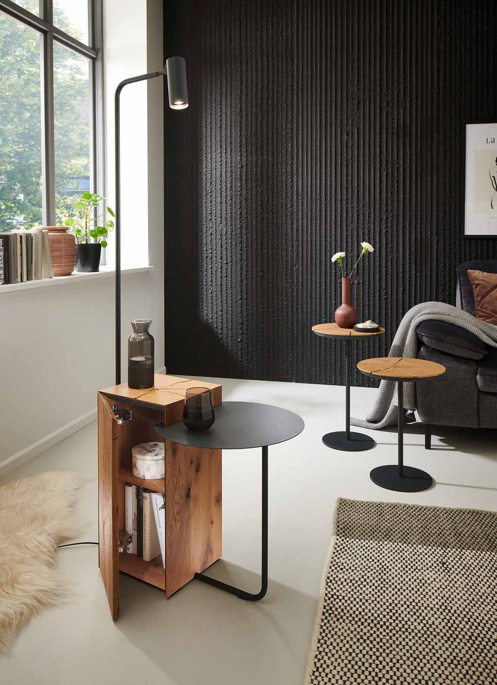 hartmann Naturstücke - Beistelltisch mit Leselampe | 1073 | B: 42 cm