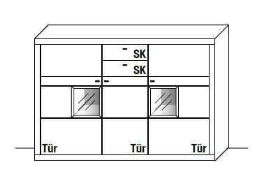 WM.A.3840 Wöstmann. Aurum | Highboard | Type 3840 / 3040