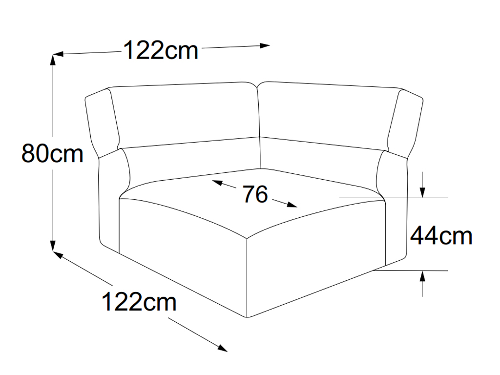 designwerk Vola - Ecke | B: 122 cm | D009519