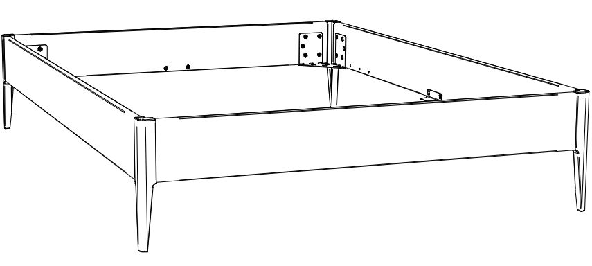 HA.5110.5445 Hasena -  Lounge Bett Pieve | ohne Kopfteil | Holzfuß Pile | versch. Größen & Farben konfigurierbar