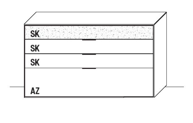 2552ASB | Front Holz / Steinfurnier-Akzent inkl. Beleuchtung