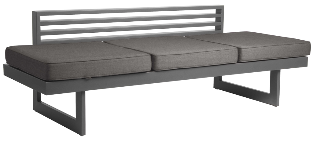 Stern. New Holly | Dining-Bank / Liege | Aluminium seidengrau 