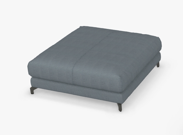 blaue polsterbank mit schwarzen füßen rolf benz nuvola