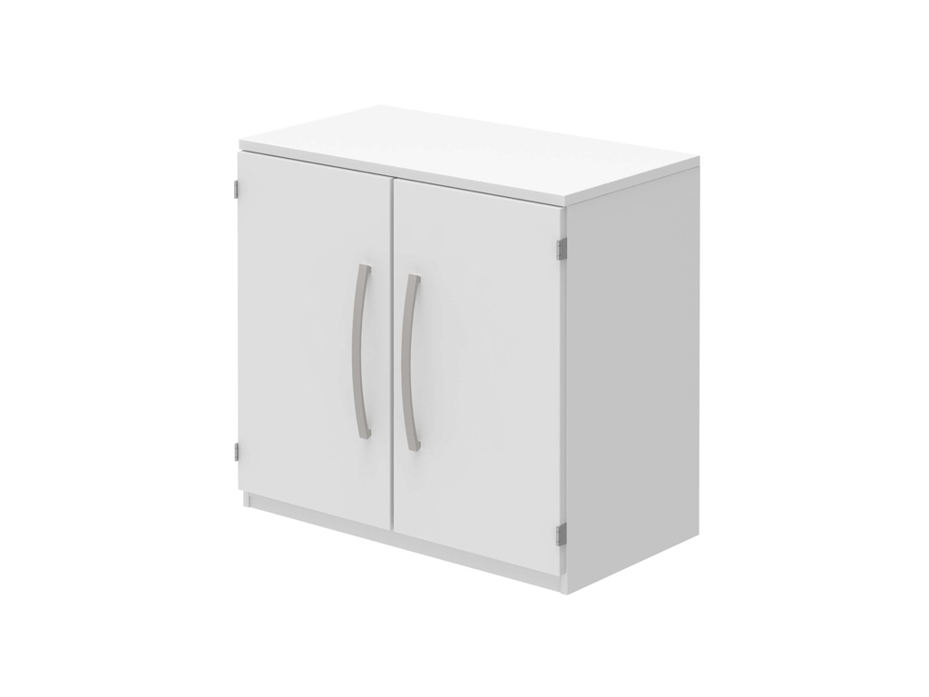 Röhr Bush. techno - Aktenschrank mit 2 Türen | B: 80,0 cm | weiß Weißer Küchenschrank mit zwei Türen und minimalistischen Griffen