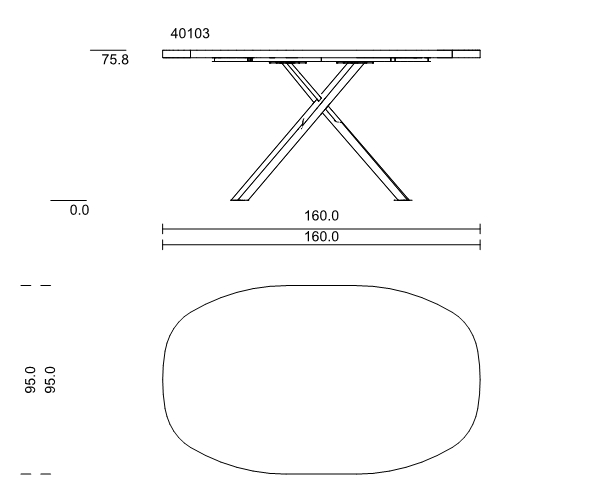 40103 | ET-ALT160: 1600 mm lang, 950 mm breit 