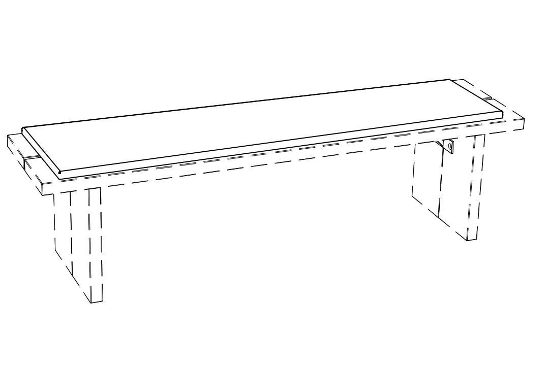 Hasena - Vano Bankkissen | B: 136 x T: 34 cm | alle Ausführungen konfigurierbar Illustration eines Bankkissens