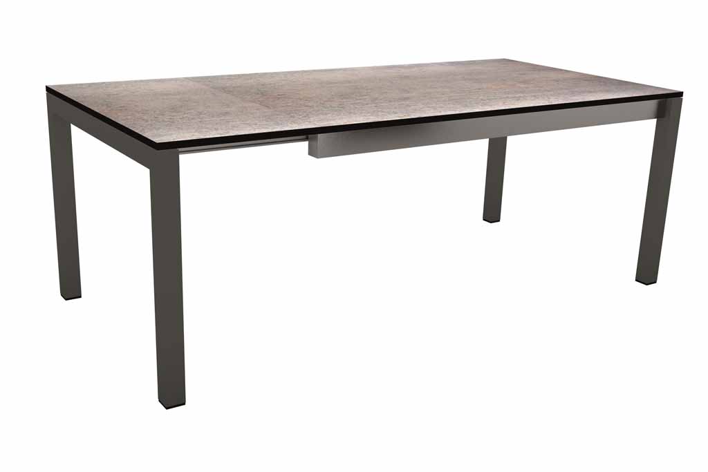 Stern. Ausziehtisch | Aluminium anthrazit | 160/210 x 90 cm