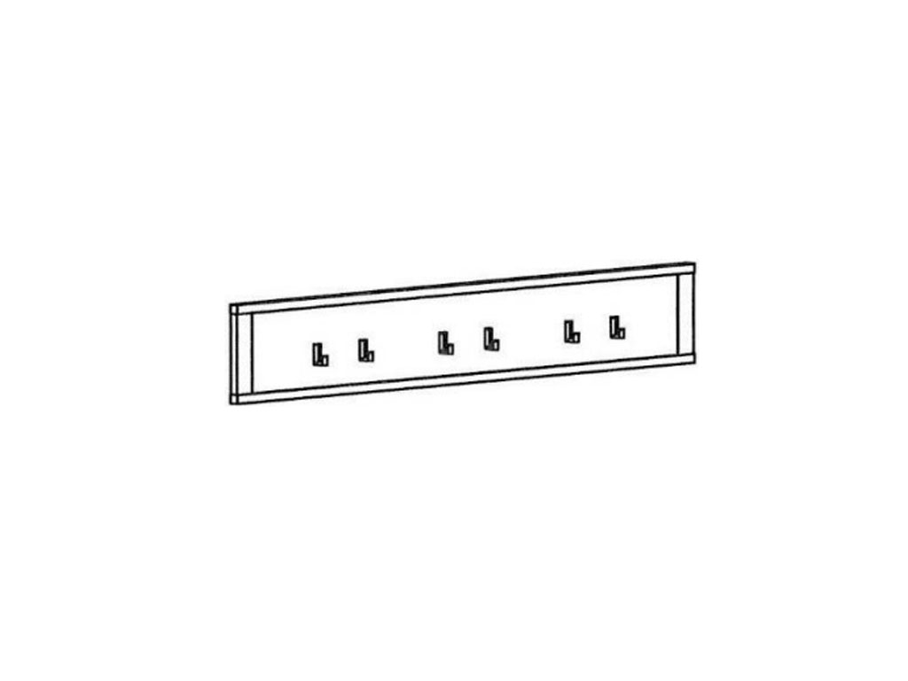 B.N.570 Bienenmühle Novum- Garderobenpaneel | B 120 cm | Kernbuche oder Wildeiche furniert