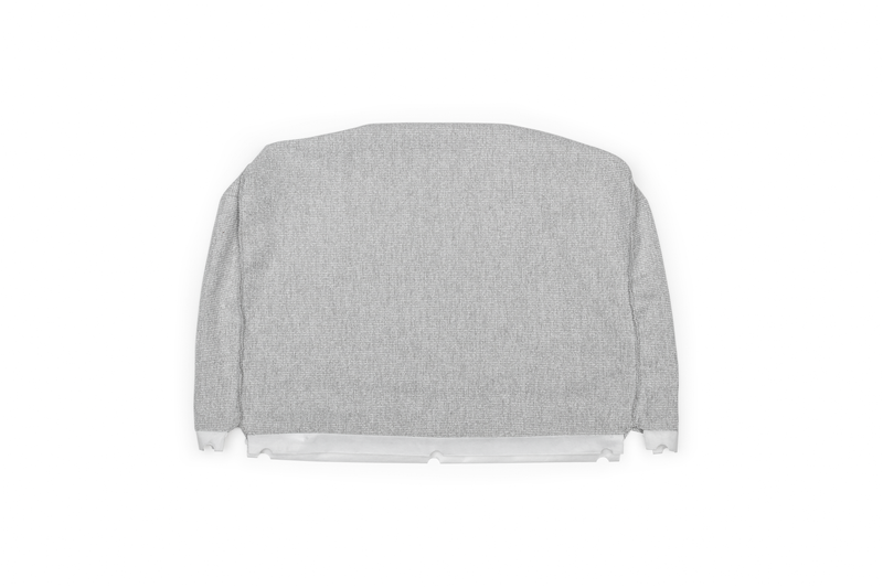 freistil Rolf Benz 122 ECHT - Husse Rücken (Ersatzbezug) | 90 x 25 cm Grauer Strickpullover von hinten gesehen, ohne sichtbare Details oder Etiketten