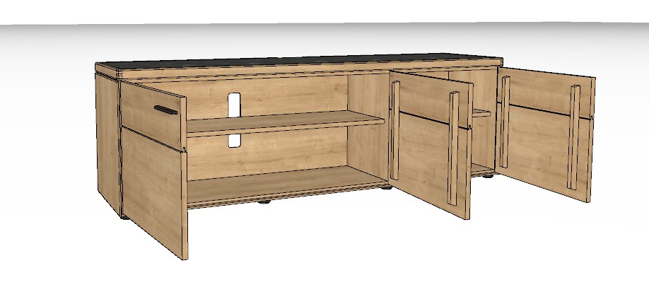 Wöstmann WM 2520 - Lowboard | Type 1852 | B: 181,9 cm | Wildeiche massiv, Keramik