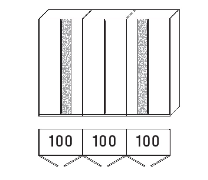 6206 | 6-türig, B 301,9 cm 