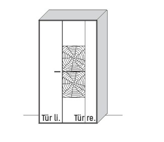 Illustration eines Highboards vor weißem Hintergrund