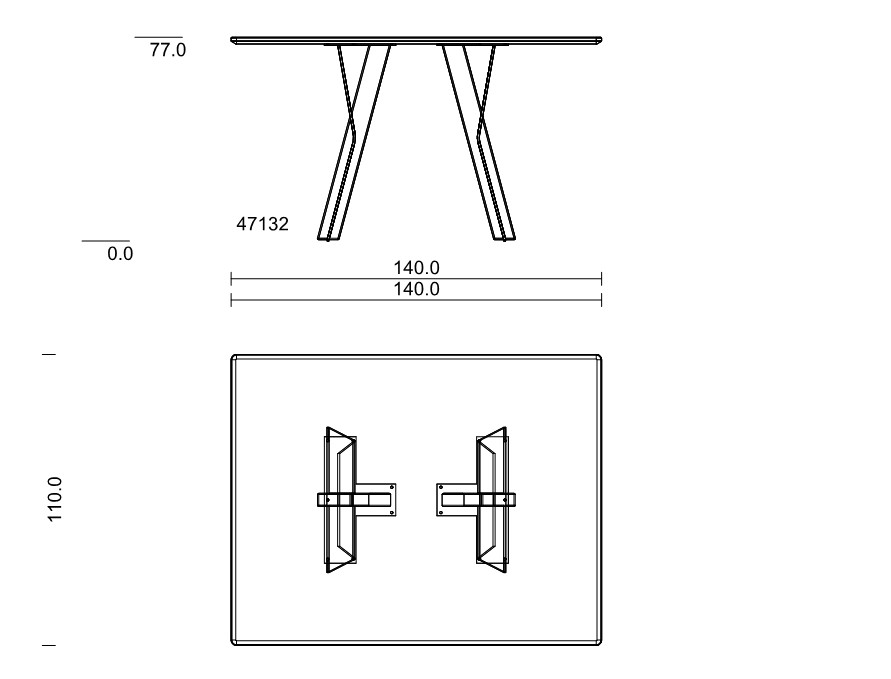 Type 47132 | L: 140,0 cm, Breite: 110,0 cm