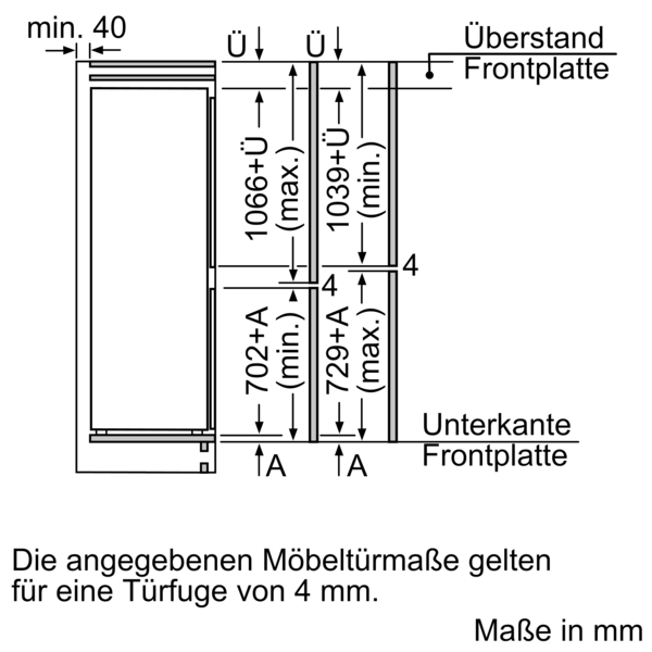 Siemens studioLine KI86SSDE0 iQ500 Einbau-Kühl-Gefrier-Kombination mit Gefrierbereich unten | 177.2 x 55.8 cm 