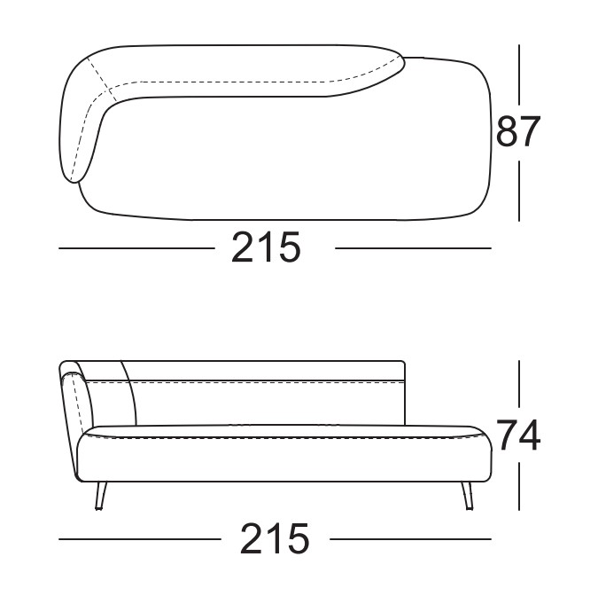 215 cm | Sitzbreite: 189 cm