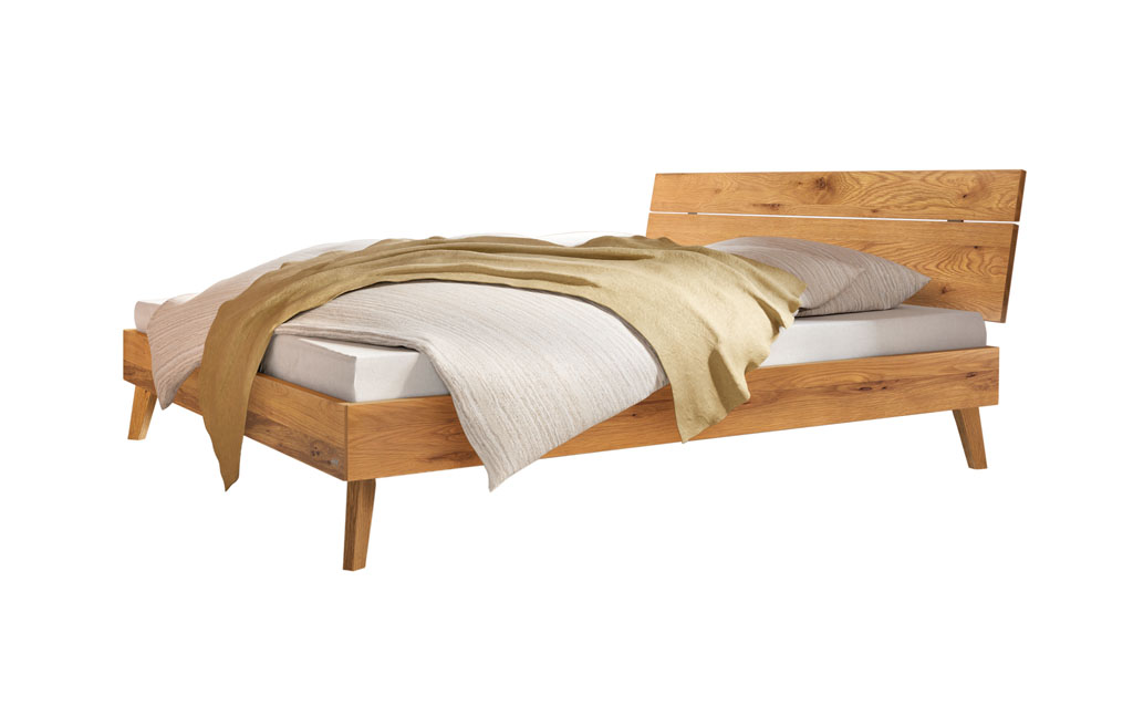 Hasena - Trento Bett Floris | Rahmen Trento 16 | Kopfteil Lino | Füße Nelo | konfigurierbar
