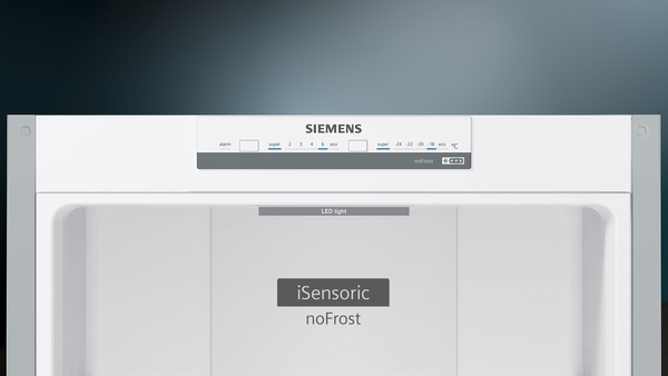 Siemens KG39N2LEC iQ300 Freistehende Kühl-Gefrier-Kombination mit Gefrierbereich unten 203 x 60 cm Edelstahl-Look