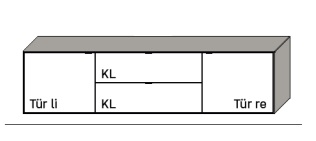 Illustration eines Hängelowboards vor weißem Hintergrund