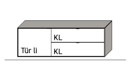 Illustration eines Hängelowboards vor weißem Hintergrund