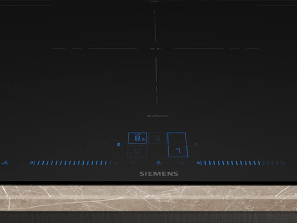 Nahaufnahme eines Bedienfeldes des Kochfeldes EX97BNVV6E.