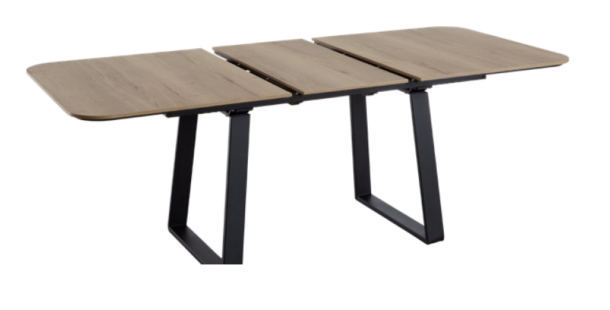 nobilia - Esstisch Rom (ausziehbar) | Kufengestell, schwarz | versch. Dekore & Größen konfigurierbar