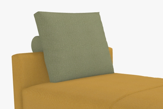 freistil Rolf Benz 142 - Rückenkissen mit Rolle | 65 x 56 grünes rechteckiges sofarückenkissen freistil rolf benz 142