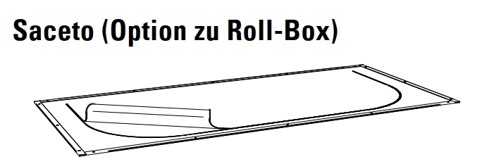 1 x Saceto (Stoffabdeckung zu Bettkasten, Polyester grau)