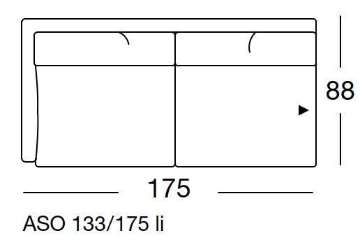 freistil Rolf Benz 133 - Anreihsofa links | B: 175 cm | ASO 133/175li